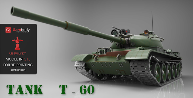 T-62 tank World of Tanks 3D printable model