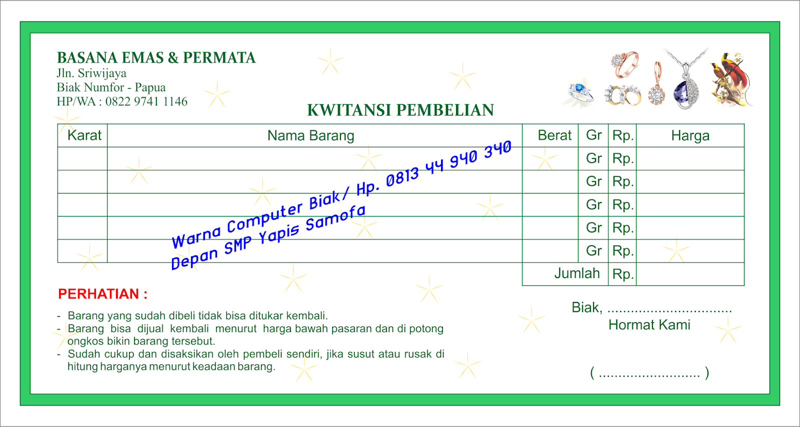 Contoh Normalisasi Faktur Pembelian Surasm