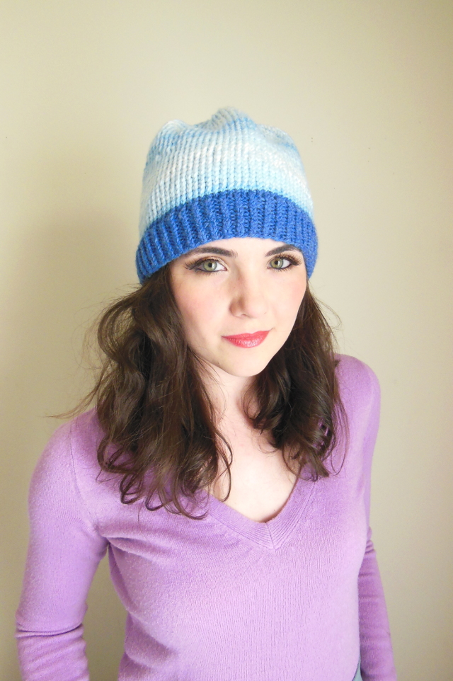 Blue Knit Beanie