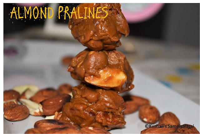 MICROWAVE ALMOND PRALINES-CHEWY BADAM CANDY