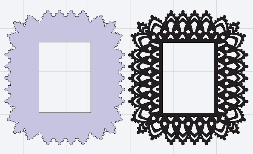 Capadia Designs Cricut Lace Frame Valentine (Print Then Cut project)