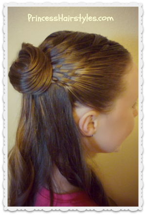 Basket weave braid with hair bow 