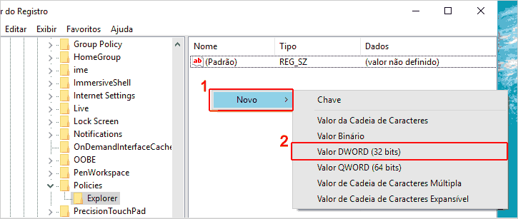 Criando registro para desabilitar painel de controle no Windows