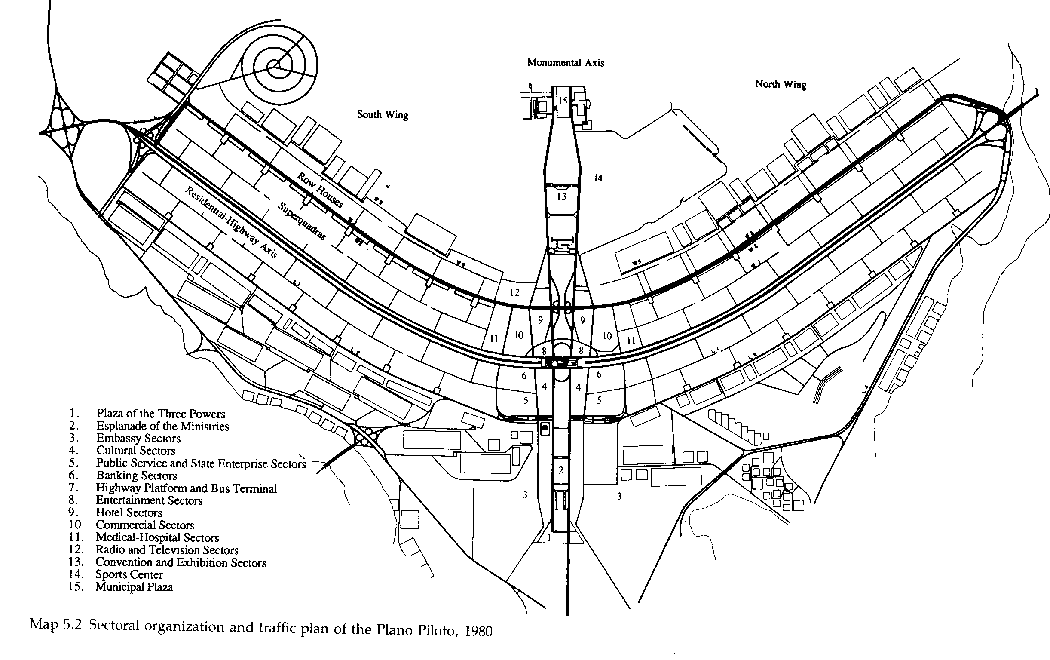 План города бразилиа сверху