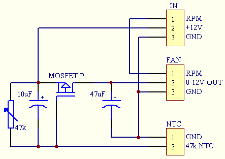 electronics ckt: Simple Temperature Regulated FAN Speed Controller