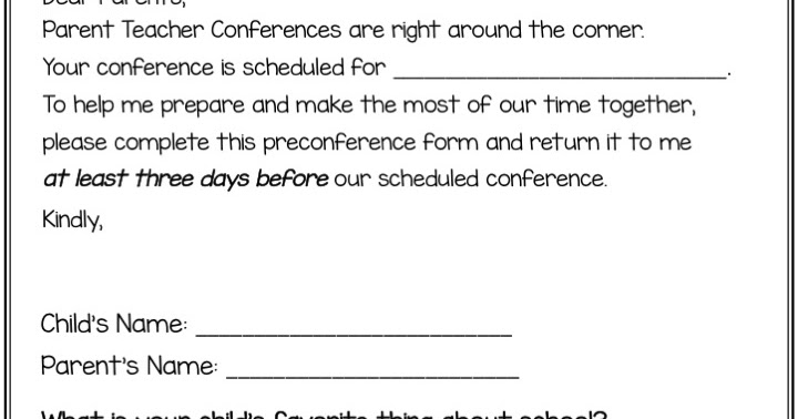parent conference form