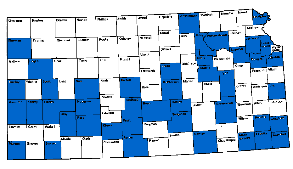 Kansas County Map Area County Map Regional City