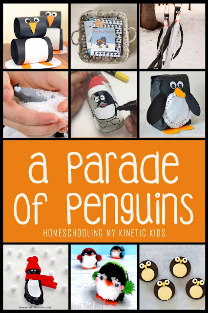 A Parade of Penguins // Homeschooling My Kinetic Kids // round-up of homeschool ideas for kids 