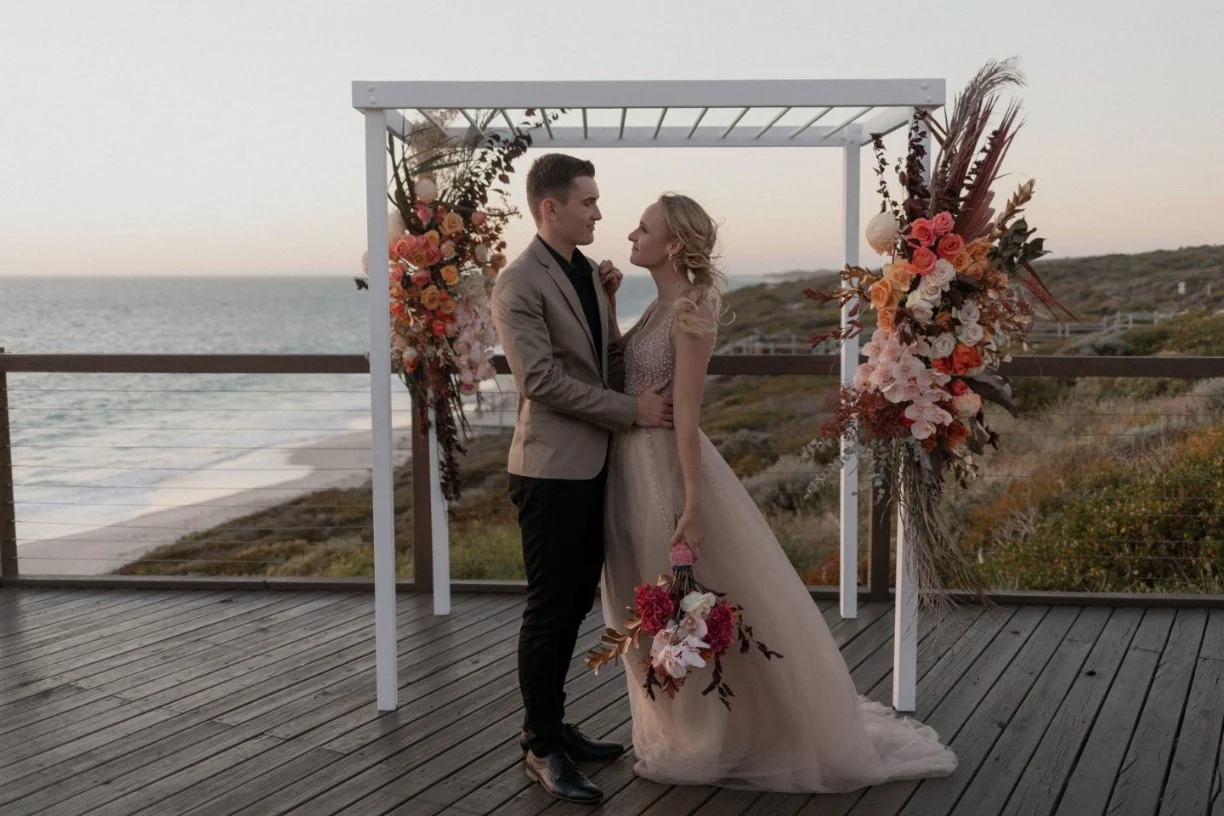 callum and co photography weddings perth florals cake styling beach