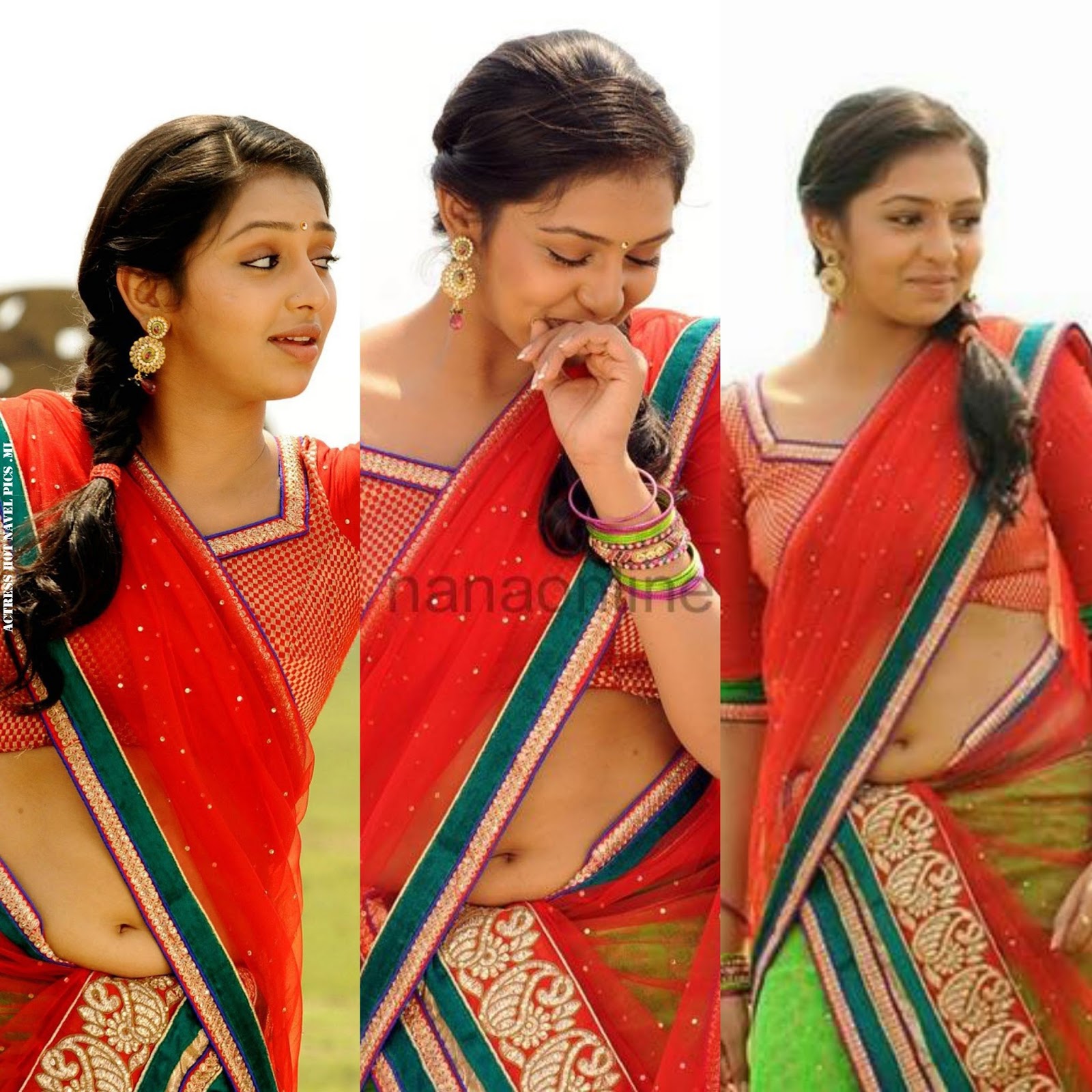 Lakshmi Menon Hot Saree Navel Photos.