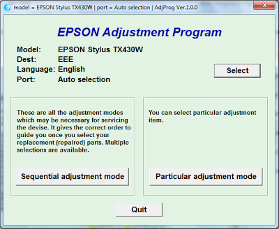 epson adjustment program epson stylus tx430