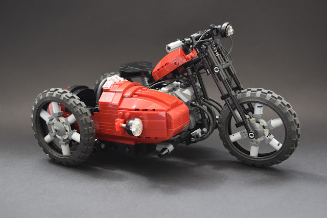 Tiles Or Studs Realistic Honda Motorcycle With Sidecar