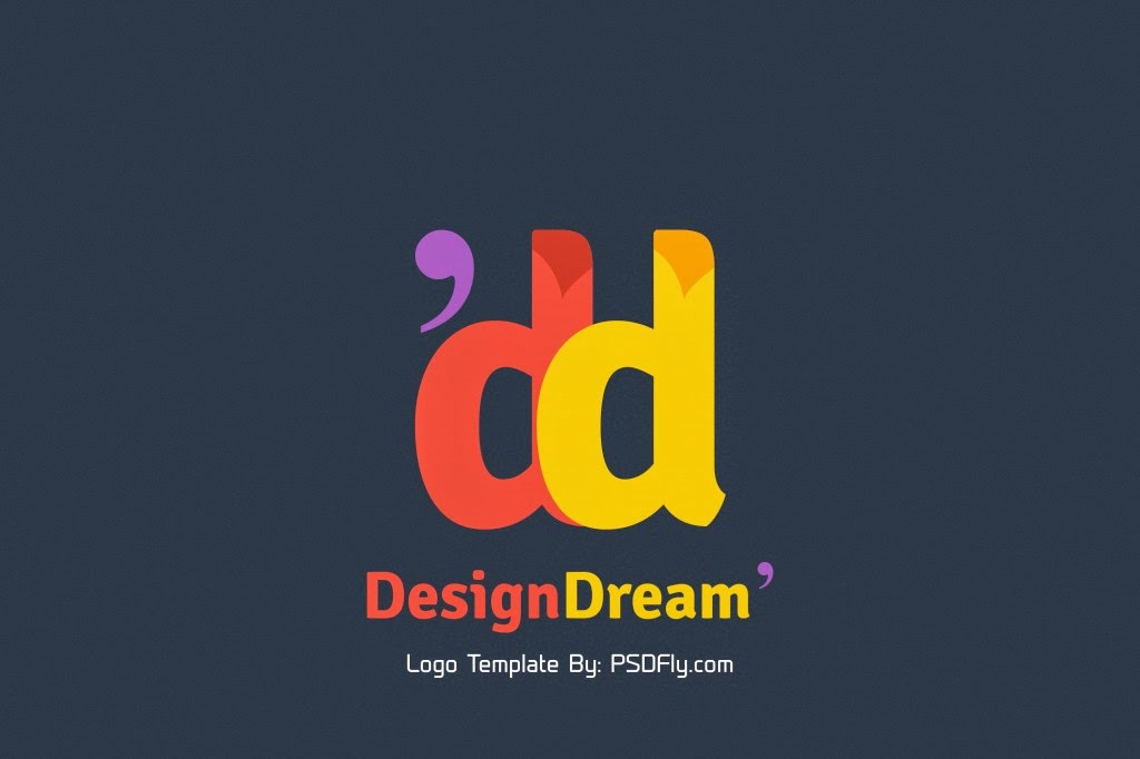 Free PSD Logo Template With Flat Style | PSD Fly | Download Free PSD Files