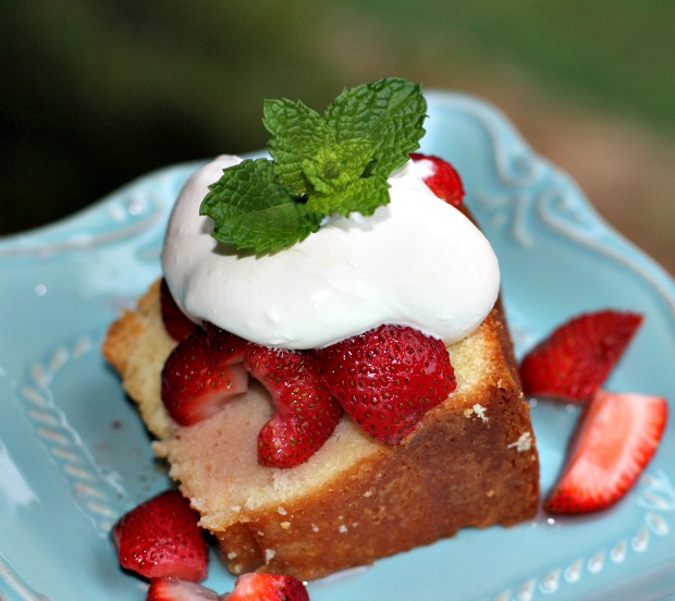 Recipes For Divine Living Tennessee Pound Cake with Strawberries and