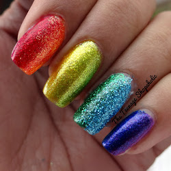 glitter nail rainbow designs gradient challenge nails days idea colorful manicure trendy classic club