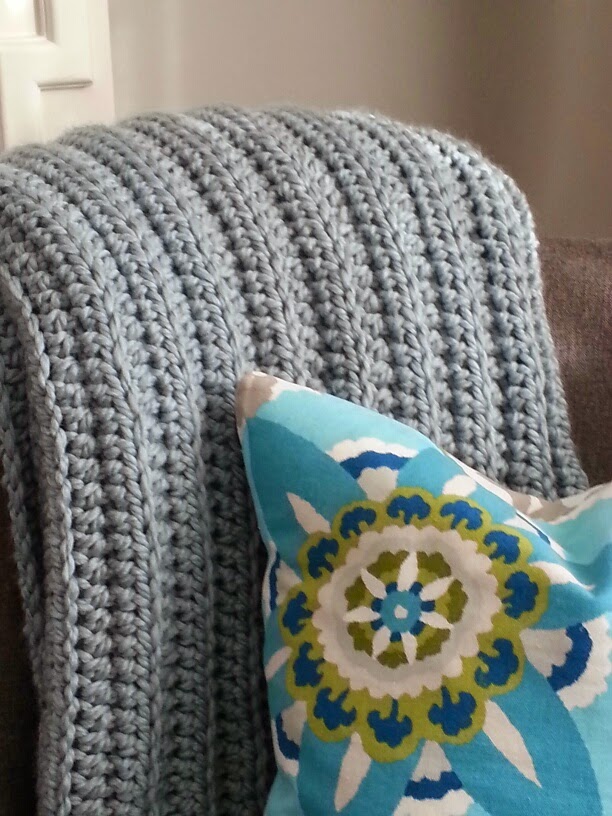 Modern Grace Design Chunky Ribbed Crochet Blanket Free
