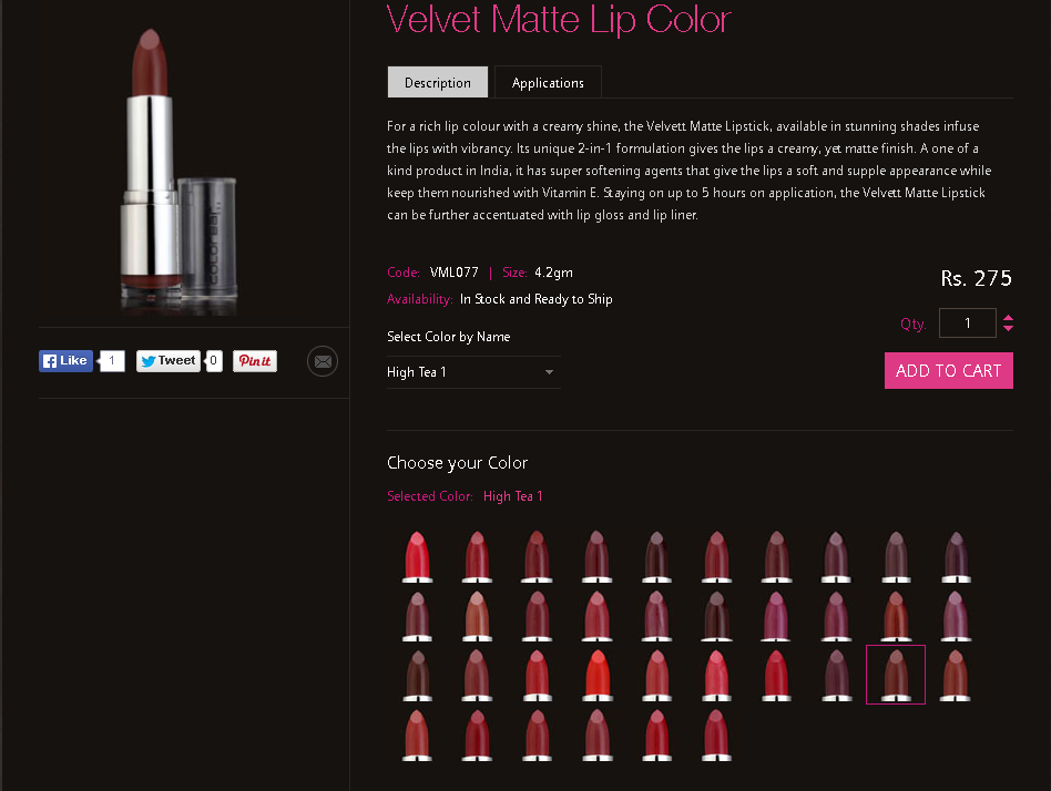 colorbar lipstick shades