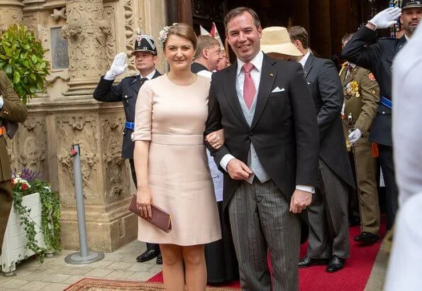 Hereditary Grand Duke Guillaume, Hereditary Grand Duchess Stephanie, Prince Félix, Princess Alexandra, Prince Sebastian and Prince Louis