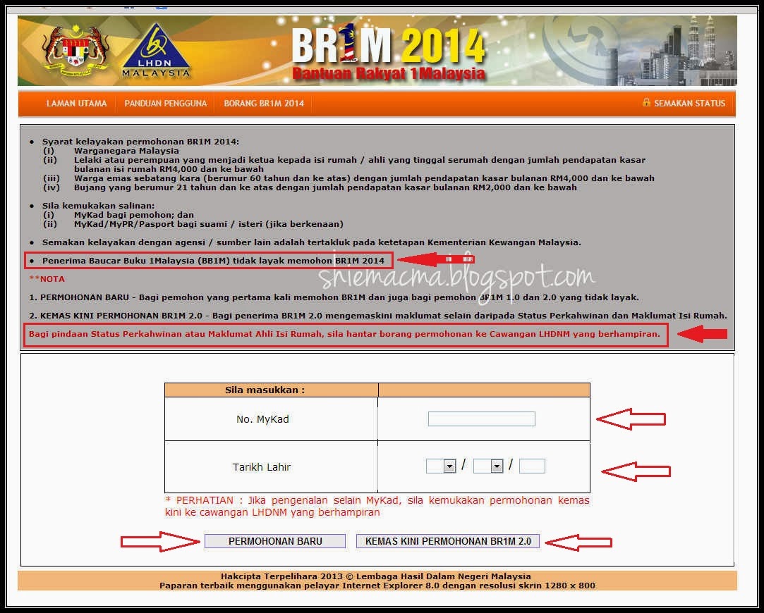 Borang permohonan br1m 30 pendaftaran pemohon baru 2014 