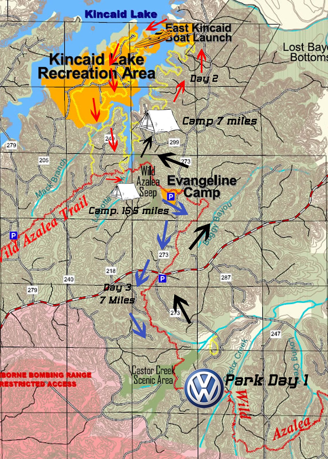 El Camino Blues... Wild Azalea/Lakeshore/Lake Kincaid and a lift on a