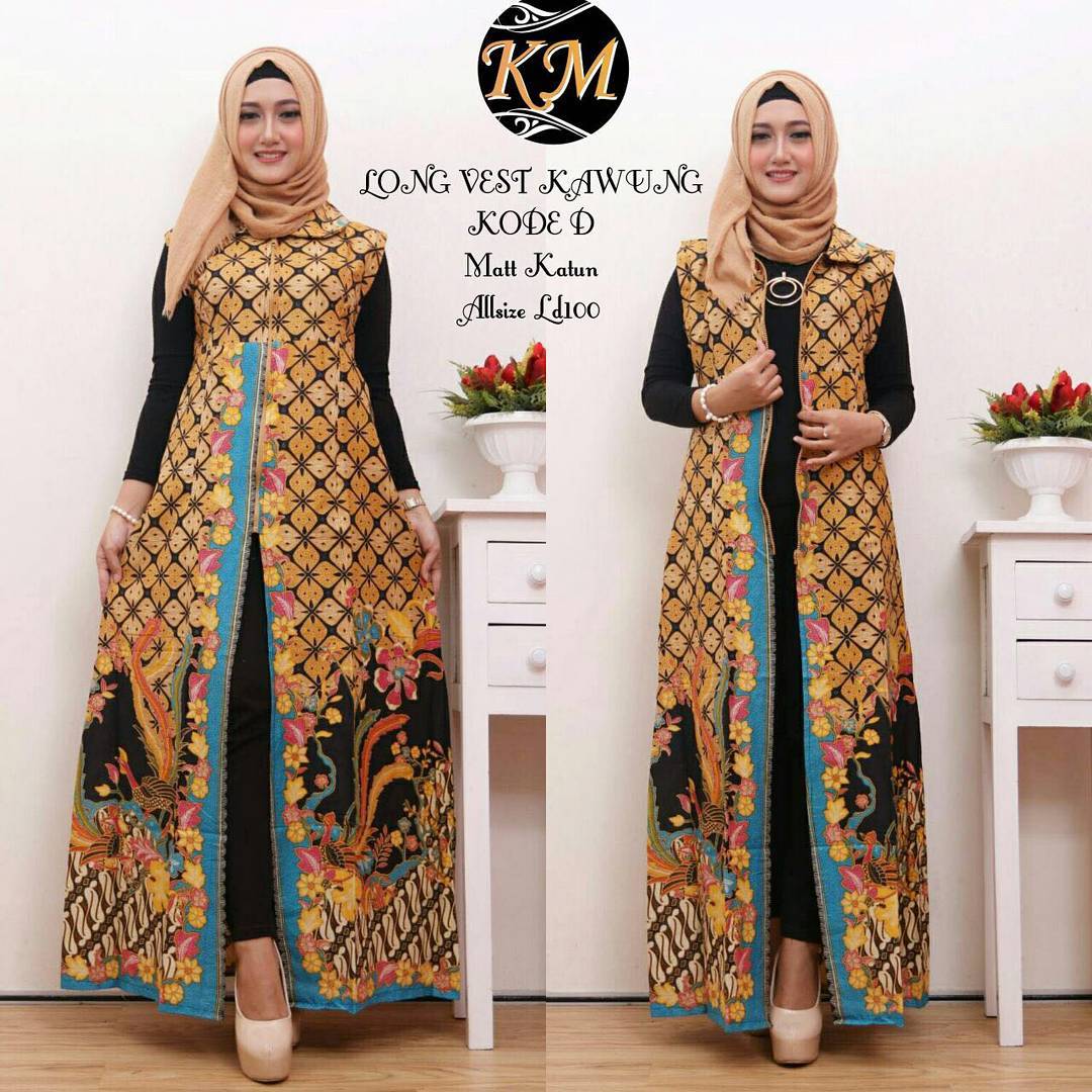 Contoh Baju Batik Wanita Modern Model Dress Batik Terbaru 2019