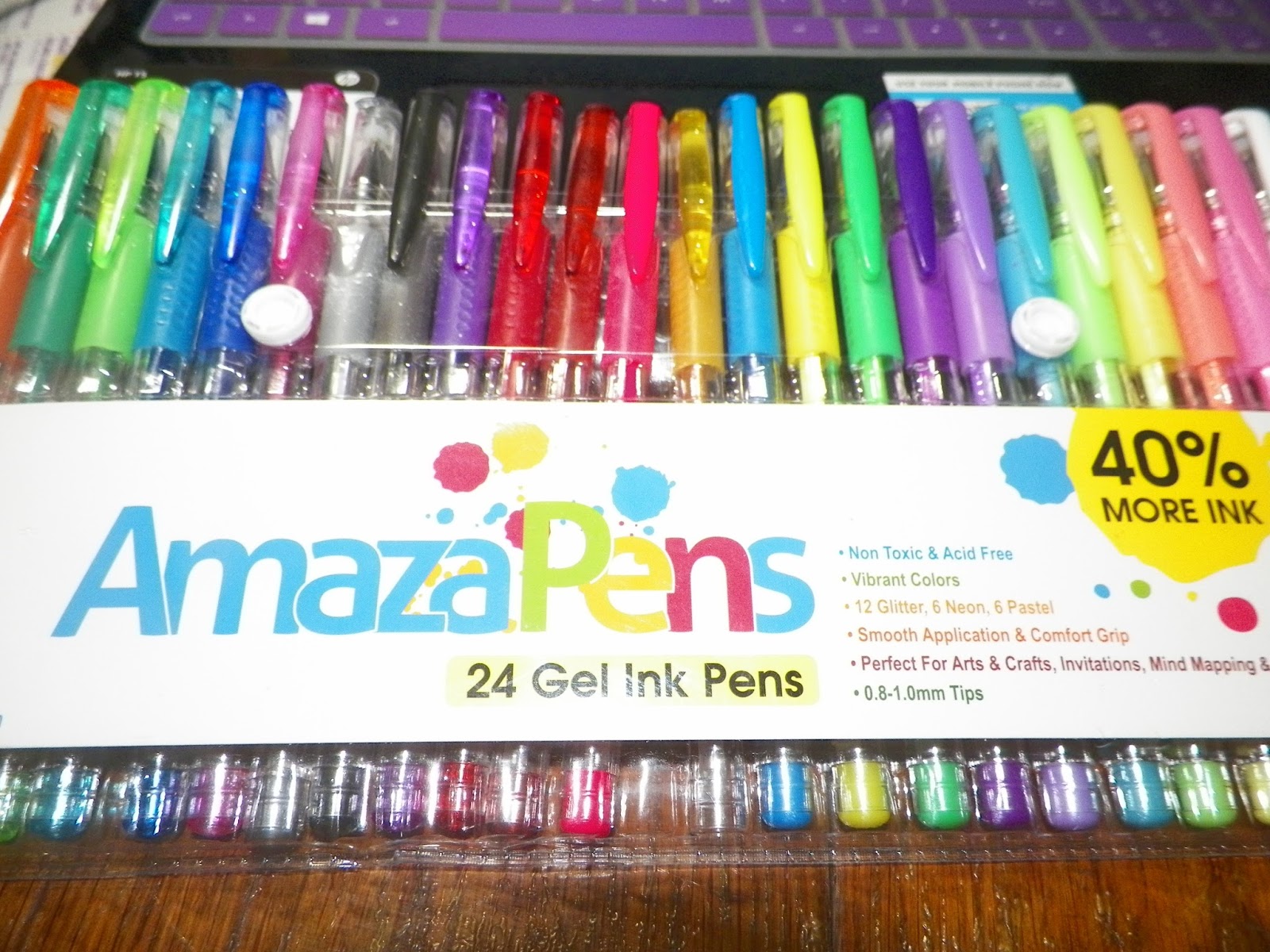 mygreatfinds Amazapens 24 Gel Ink Pens Review