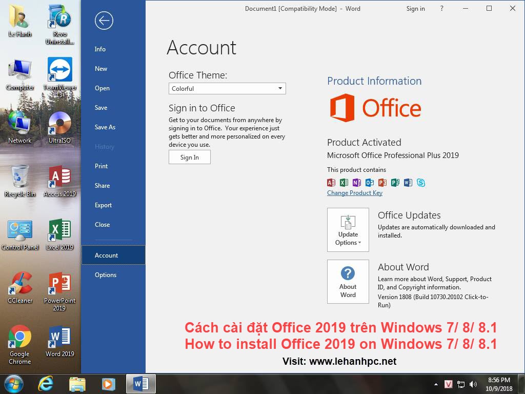 Office 2019 For Win 7