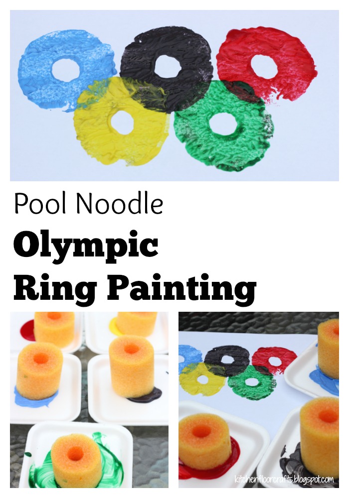 Kitchen Floor Crafts Pool Noodle Olympic Ring Painting