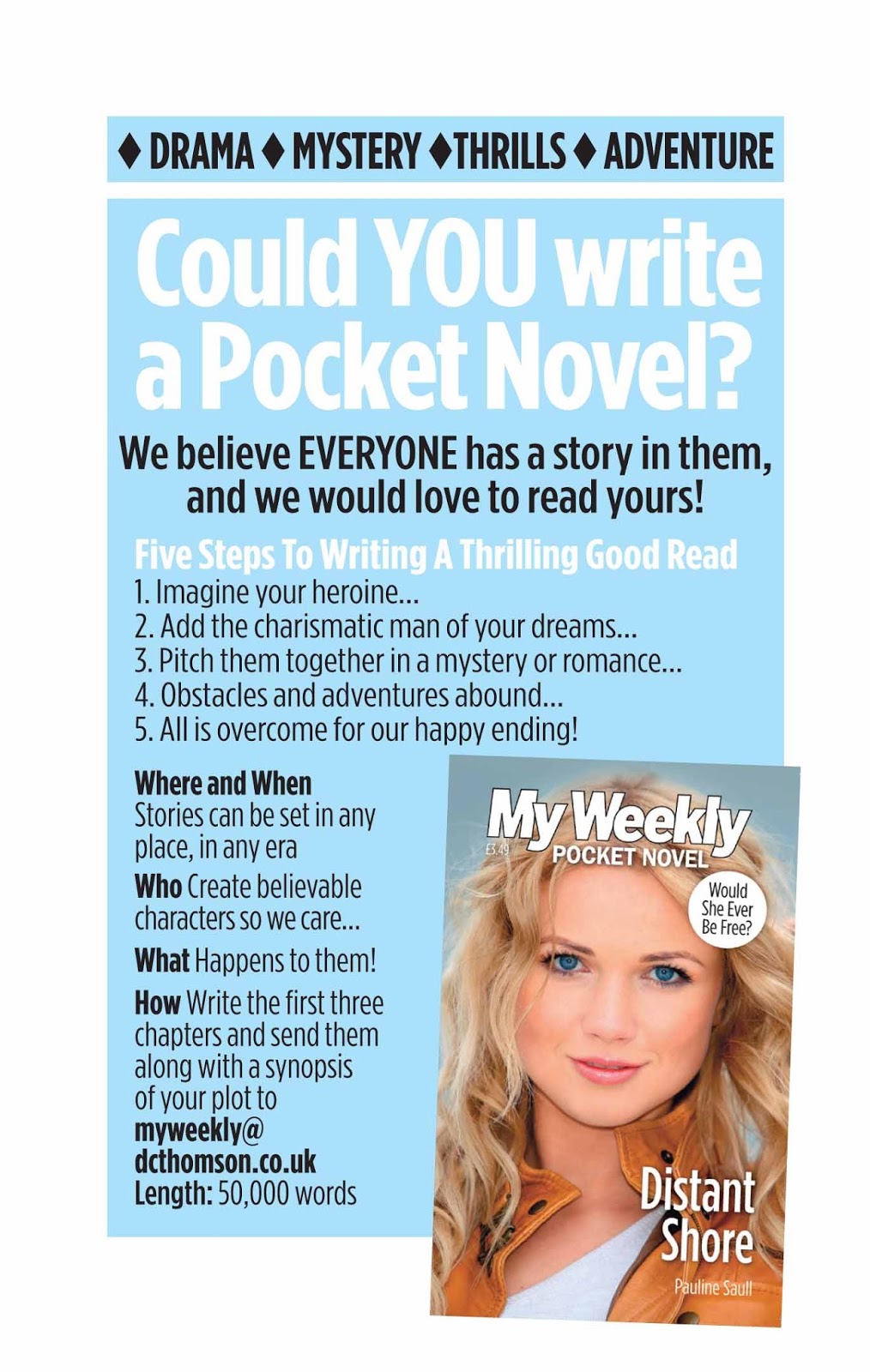 Womag and other writing My Weekly Pocket Novels guidelines and