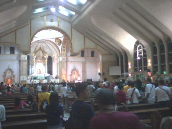 Many people inside Quiapo Church