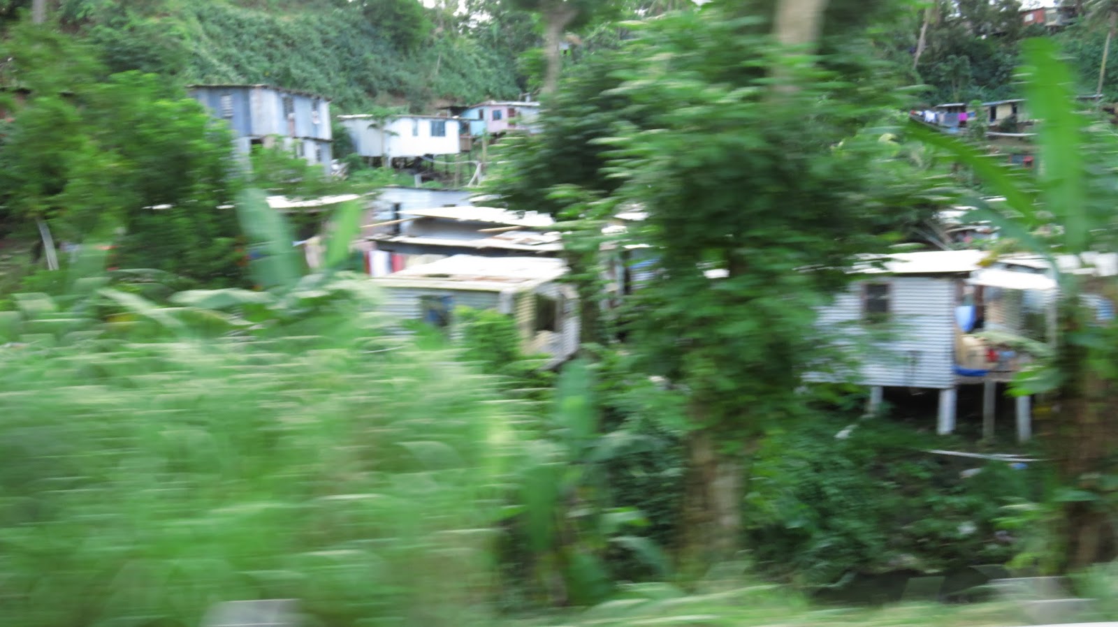 A Human Geographer in Fiji Squatting taken from the bus on the way