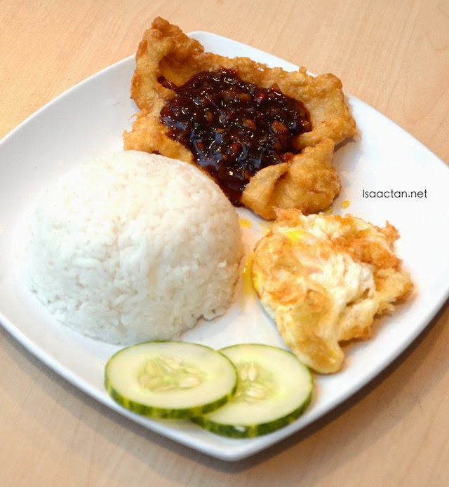 Three Taste Fish with Rice & Egg - RM 8.90