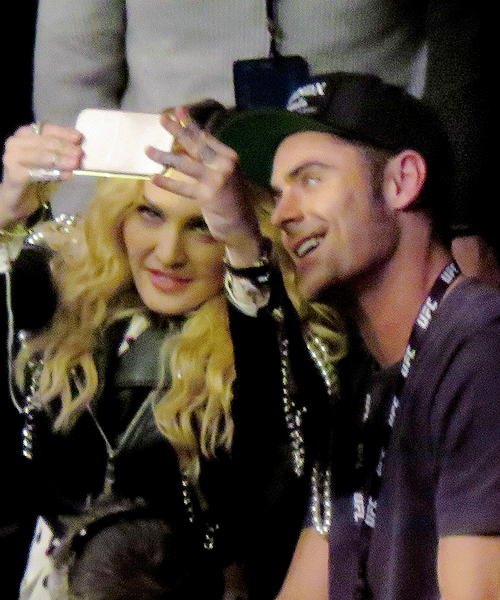 Madonna & Zac Efron at the UFC Fight in NYC