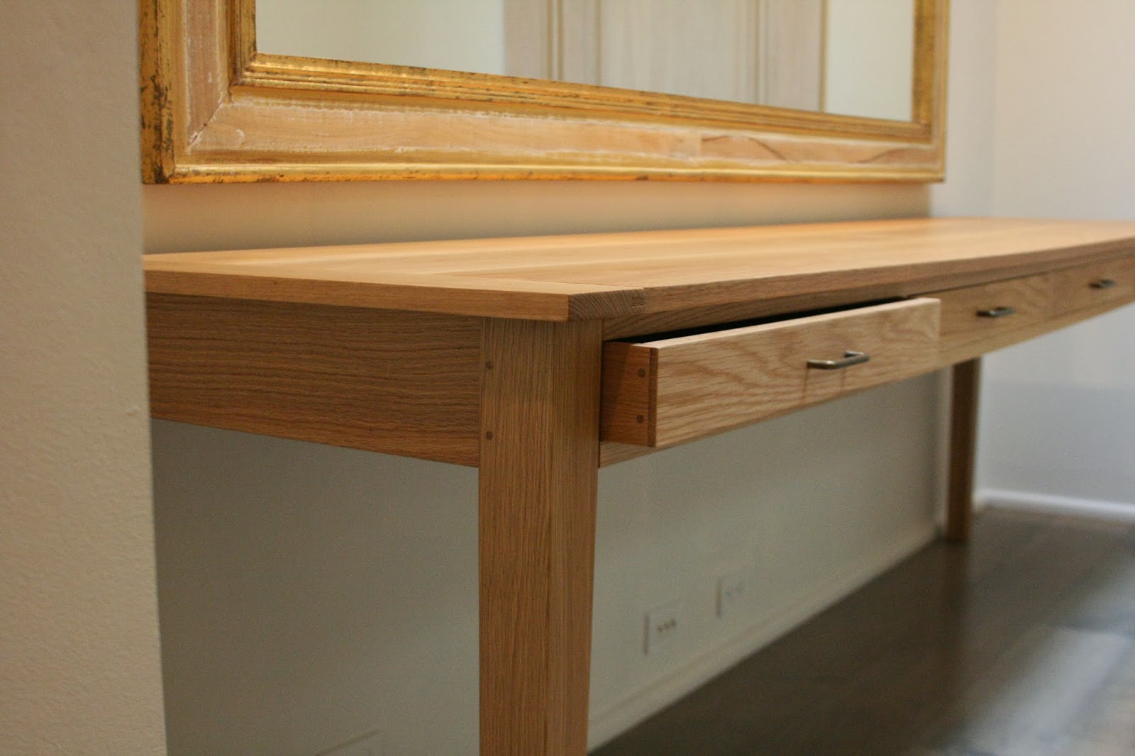 Nabil Abdo White Oak Console Table Finish