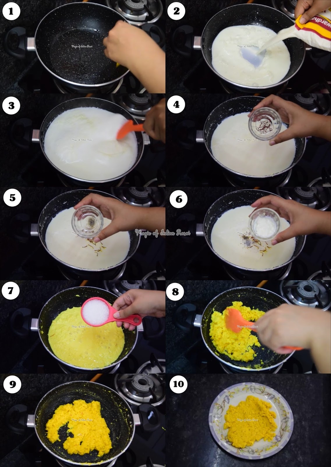 Kesar Peda - Milk Peda Recipe - केसर पेड़ा - दूध पेड़ा रेसिपी - Priya R - Magic of Indian Rasoi