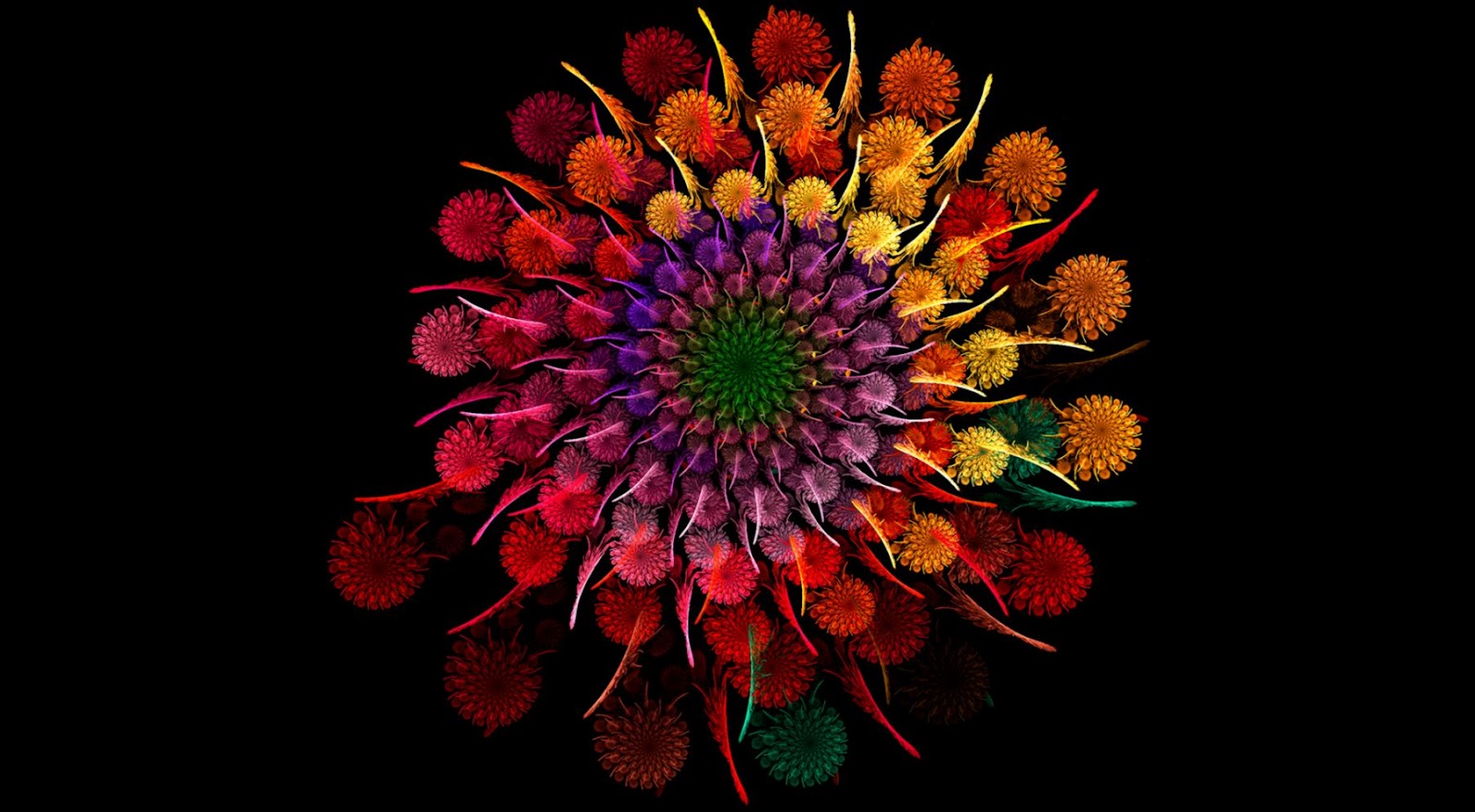 Abstract Fractal Wallpaper 1920X1080 Flowers