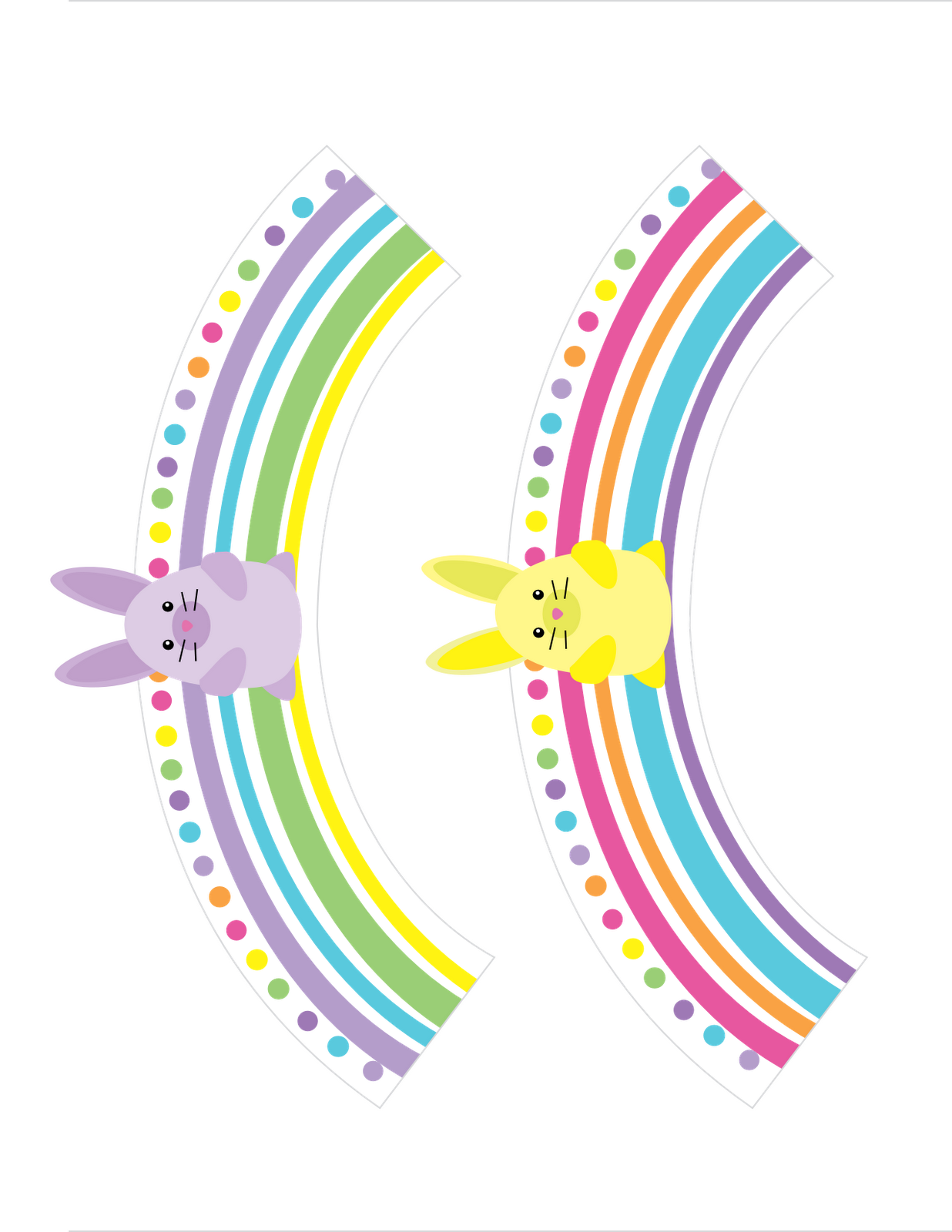 Bunny Stripe Cupcake Wrappers Free Download Cute Printables Template