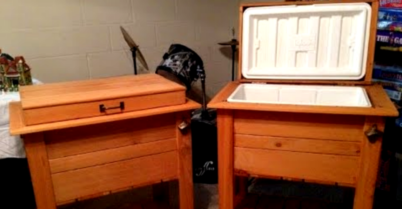 Indoor and Outdoor Wooden Cooler Boxes silverspikestudio