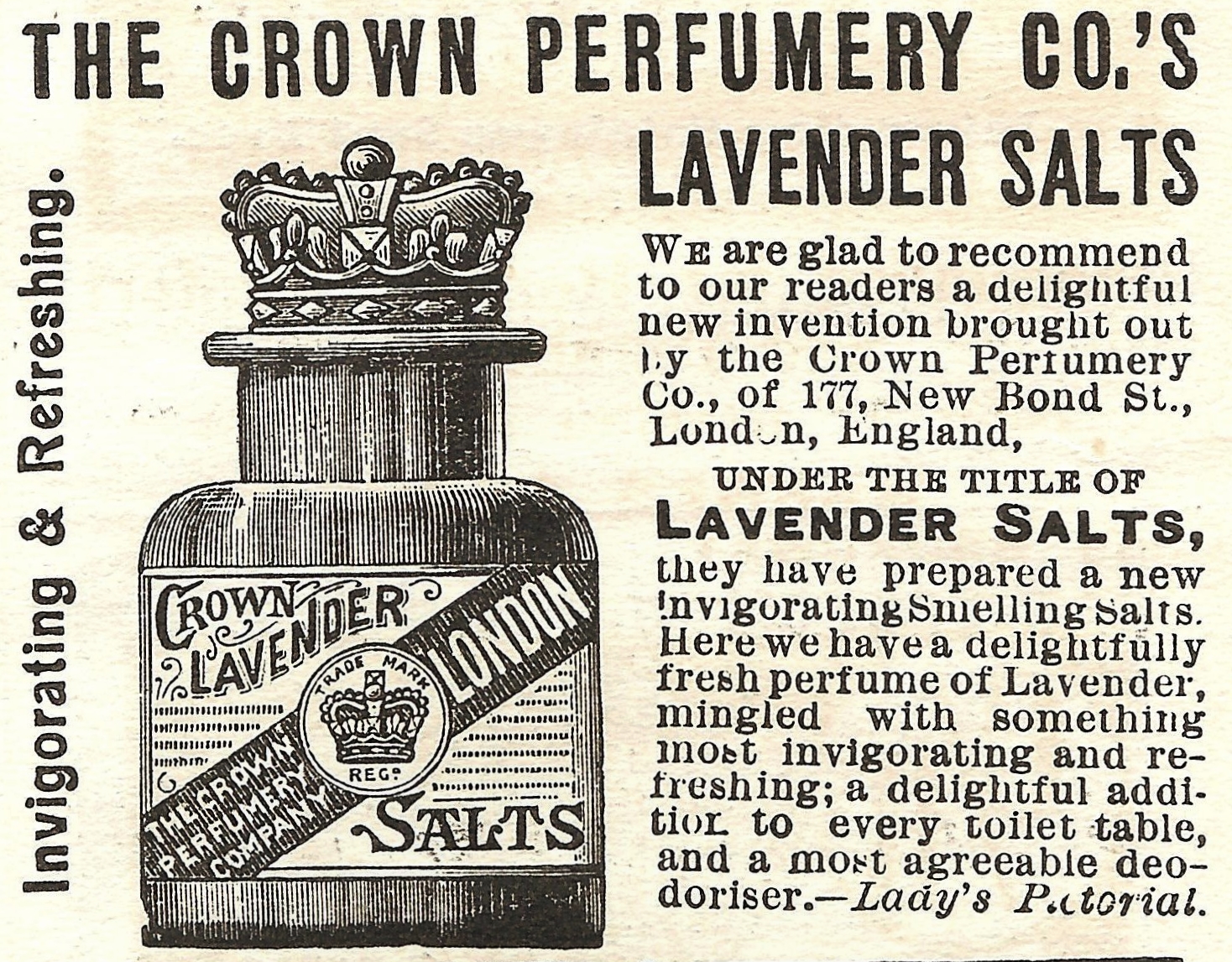 Antique Graphics - 1888 Crown Lavender Bath Salts Advertisement - Knick ...