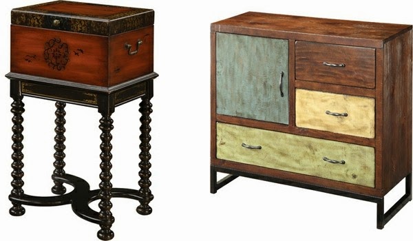 Particularly striking vintage tables!