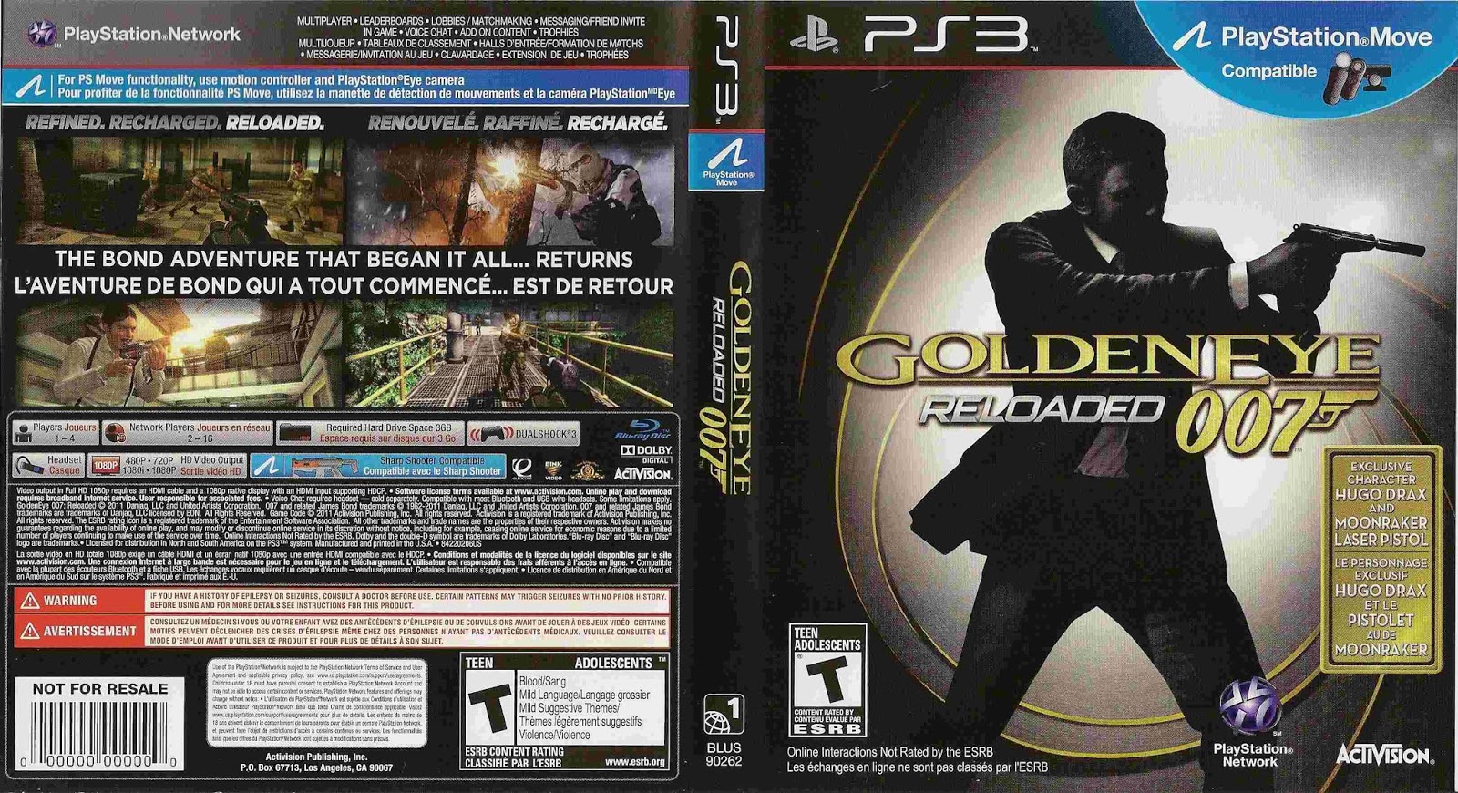 Tudo Capas 04 007 GoldenEye Reloaded Capa & Label Game PS3