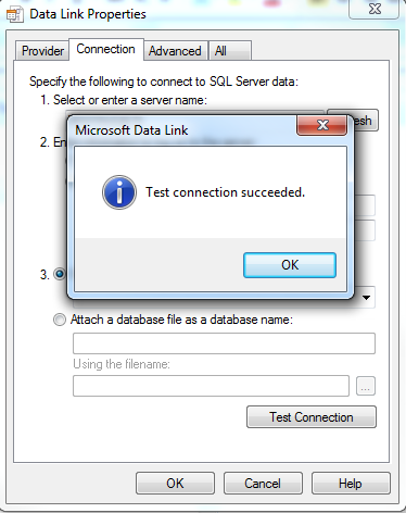 Test connection to remote SQL Server Database from an Application server