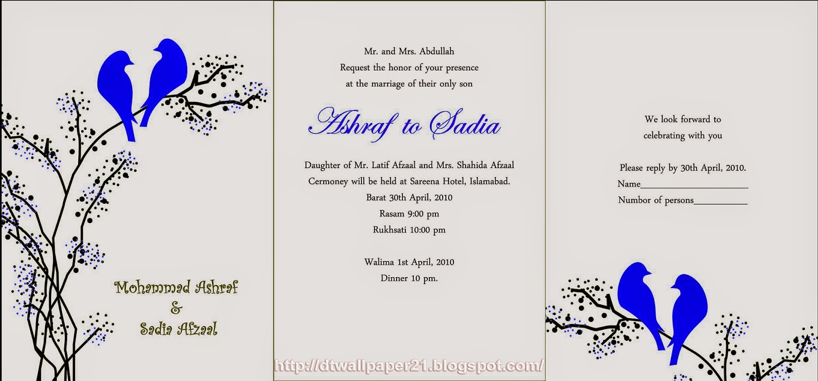 Desktop Wallpaper || Background Screensavers: Wedding Invitation