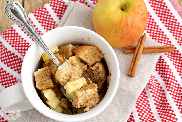 This perfectly portioned for one Apple Pie French Toast takes just a handful ingredients and a few minutes to make in your microwave.