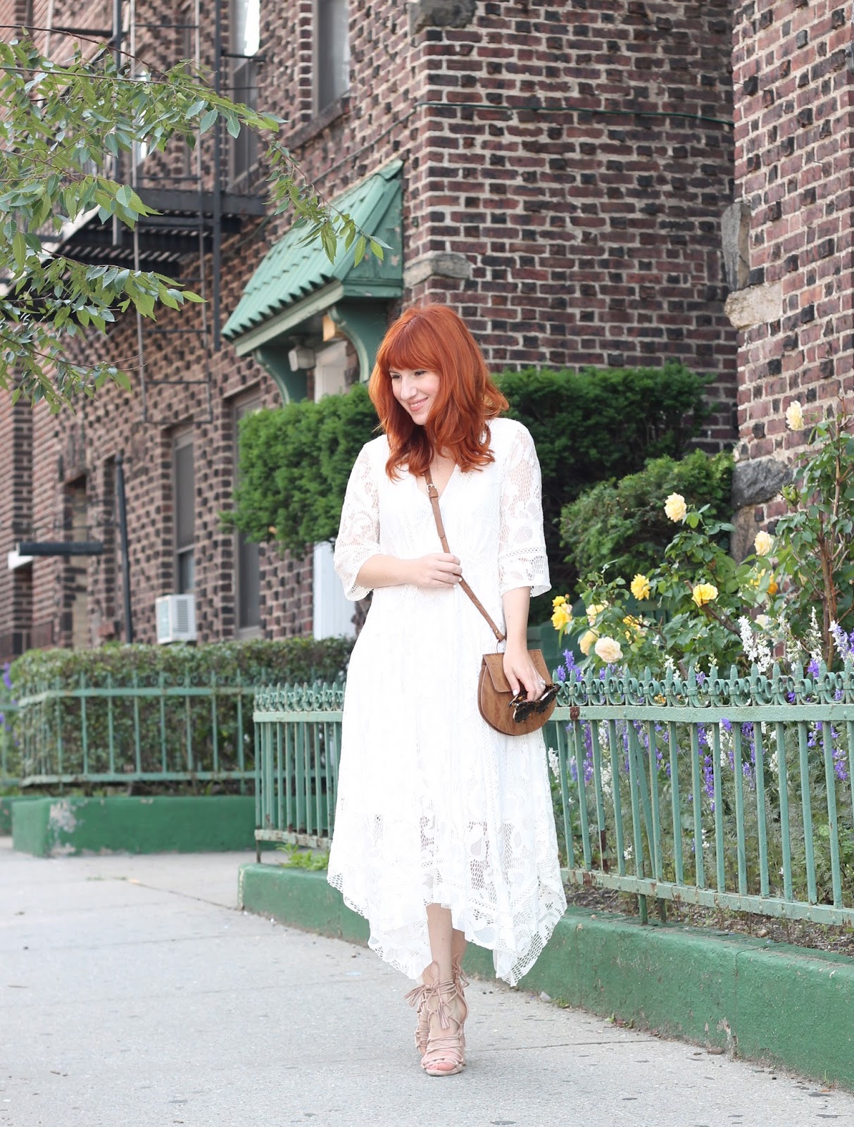 White Lace Maxi Dress - TfDiaries