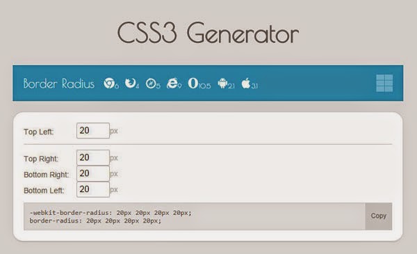Tools Web Design Professional CSS3 Generato