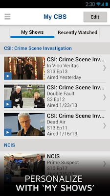 CBS for Android phones and Tablets CBS for Android phones and Tablets