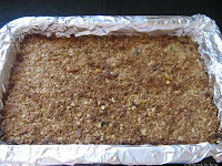 Granola bars baked ready to cut into bars