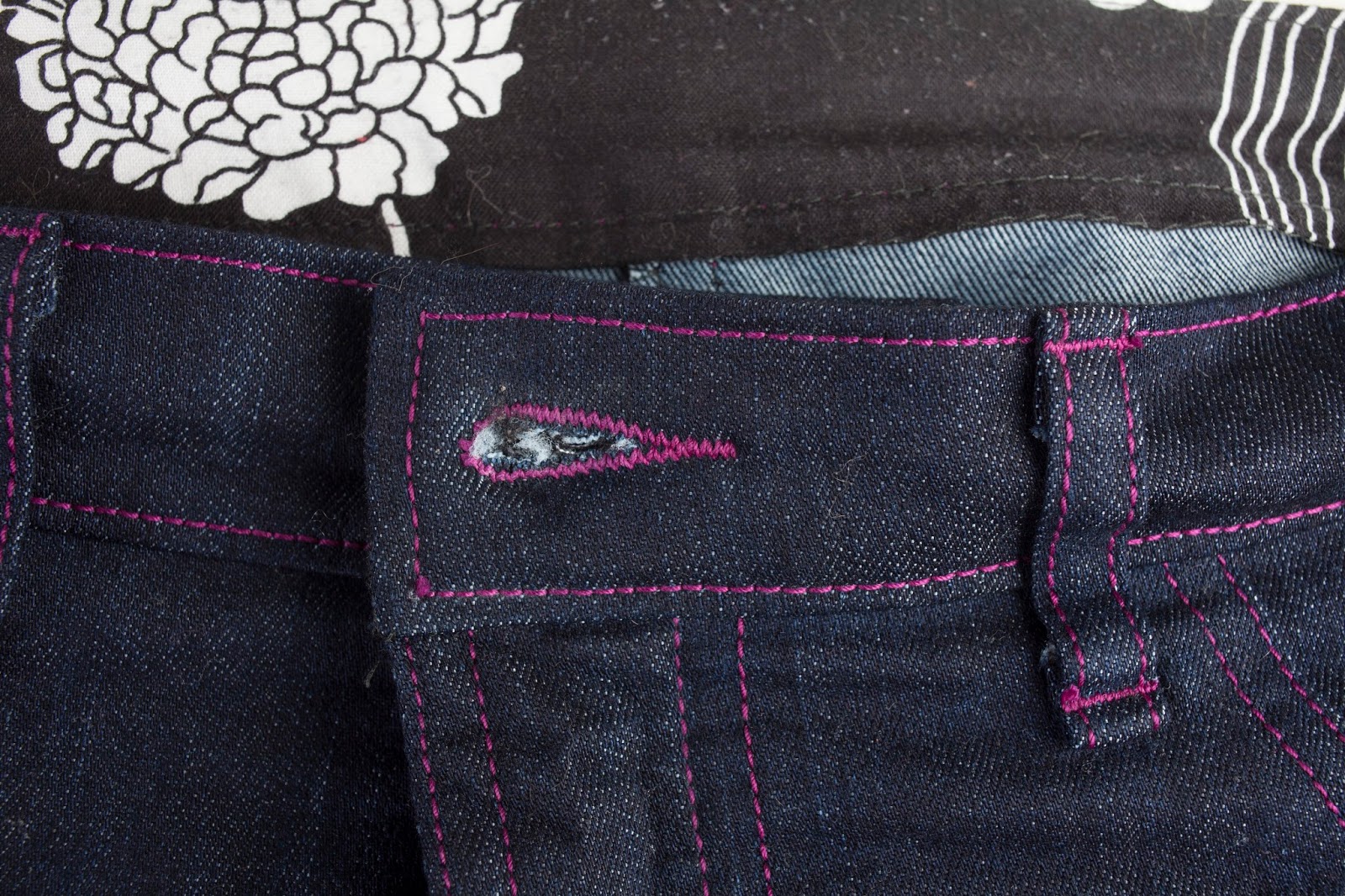 UNLIKELY: Ginger Jeans! Cone Mills Stretch Denim with Purple Topstitching