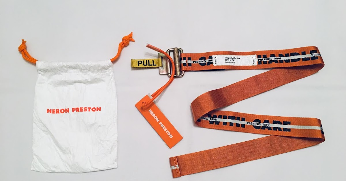 heron preston belt orange